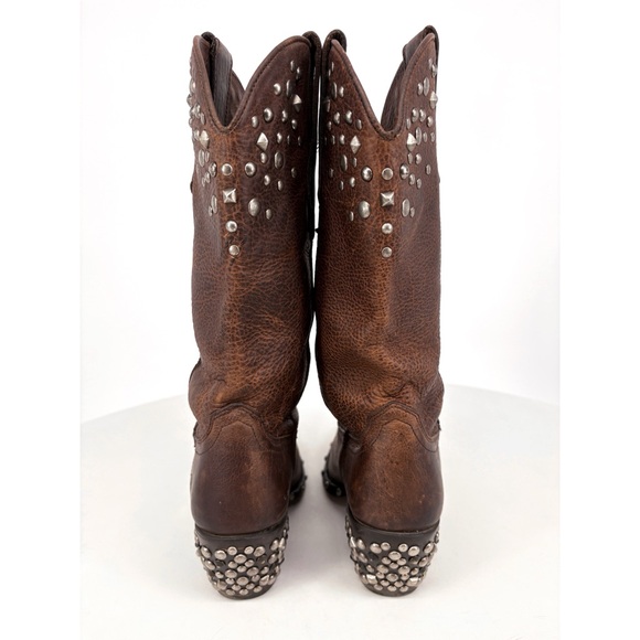 ARIAT Calypso Brown Leather Studded Western Cowboy Boot 6 - Picture 8 of 16